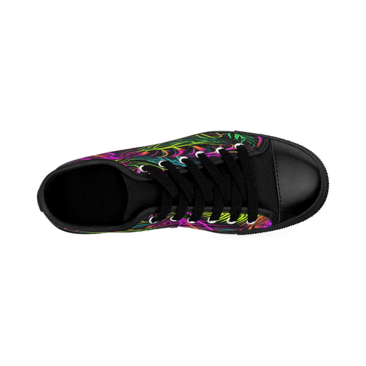BE DIVINE™ Tropical Glow Sneakers – Neon Leaf Women’s Fashion Shoes