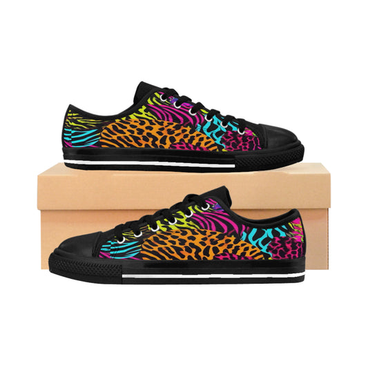 BE DIVINE™ Neon Jungle Sneakers – Bold Animal Print Women’s Shoes