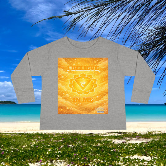 BE DIVINE™ Solar Plexus Toddler Long Sleeve Tee | Confidence & Empowerment Chakra Shirt