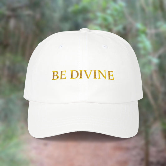 BE DIVINE™ Classic Dad Cap – Embroidered Gold