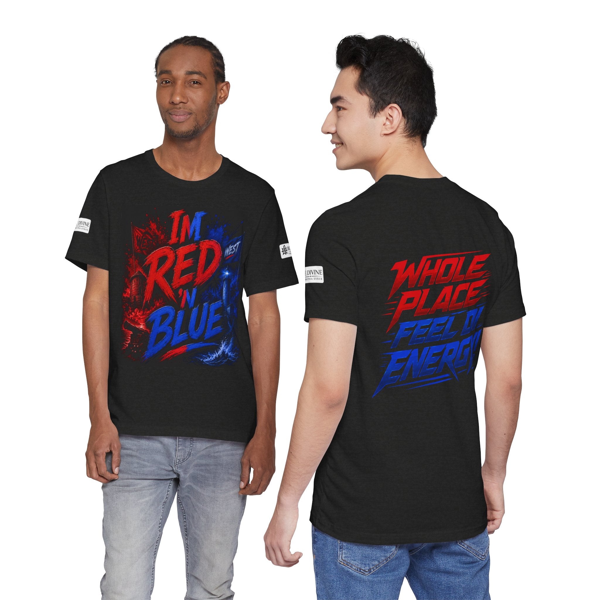 BE DIVINE™ I’m Red ’N Blue Energy Tee