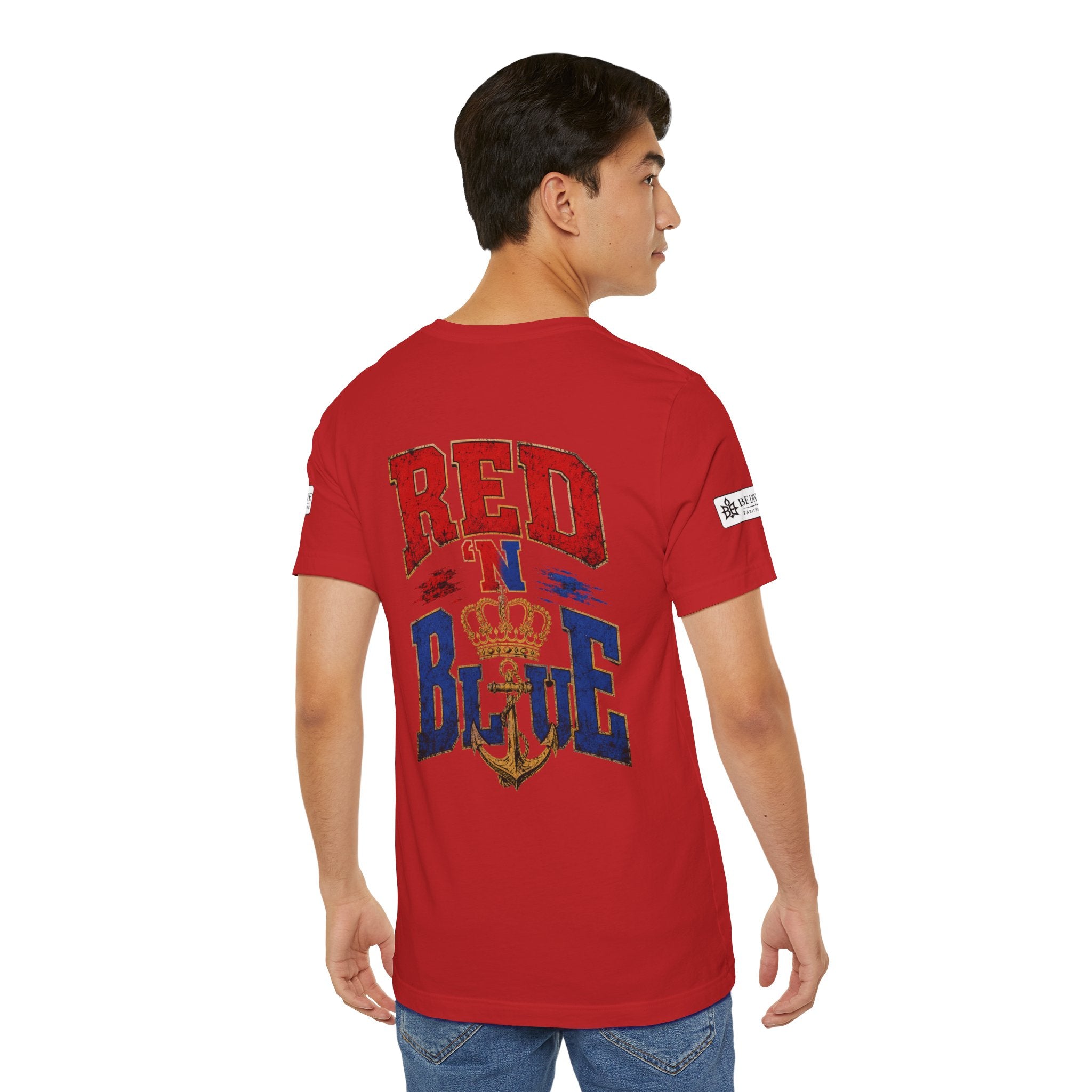 BE DIVINE™ RED 'N BLUE Tee – Crown 'N Anchor Edition