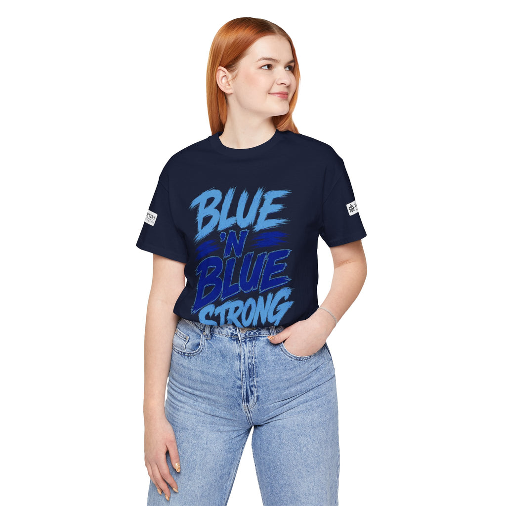 BE DIVINE™ Blue 'N Blue Strong Tee – Let's Gooo Baby Blue 'N Blue Edition