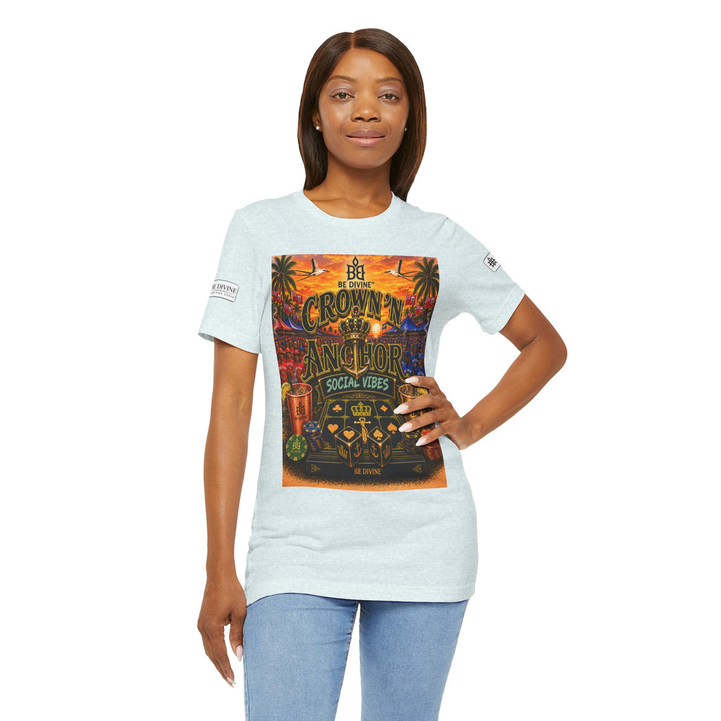 BE DIVINE™ Cup Match Social Vibes Tee – Crown 'N Anchor Edition
