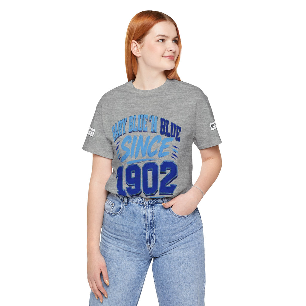 BE DIVINE™ Baby Blue 'N Blue Since 1902 Royalty Tee