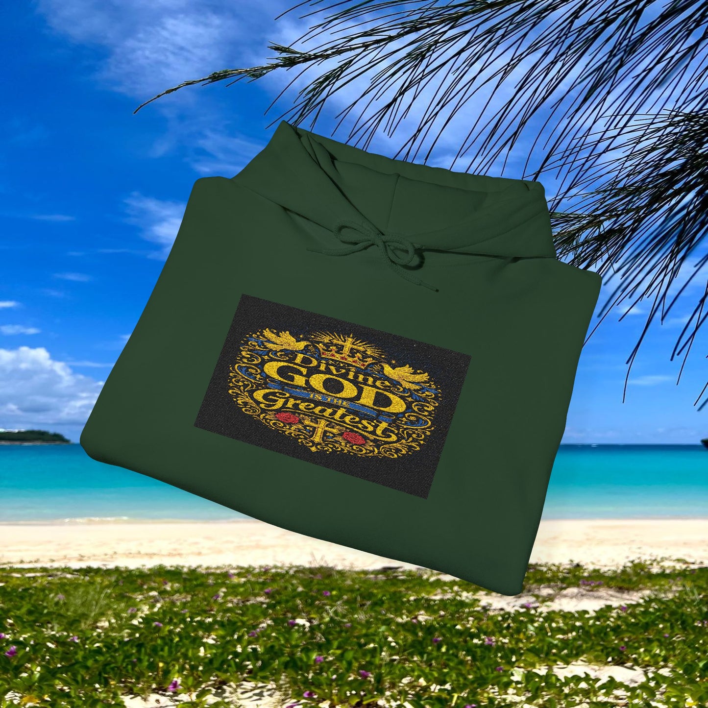 BE DIVINE™ “Divine God Is the Greatest” Embroidered Unisex Hoodie