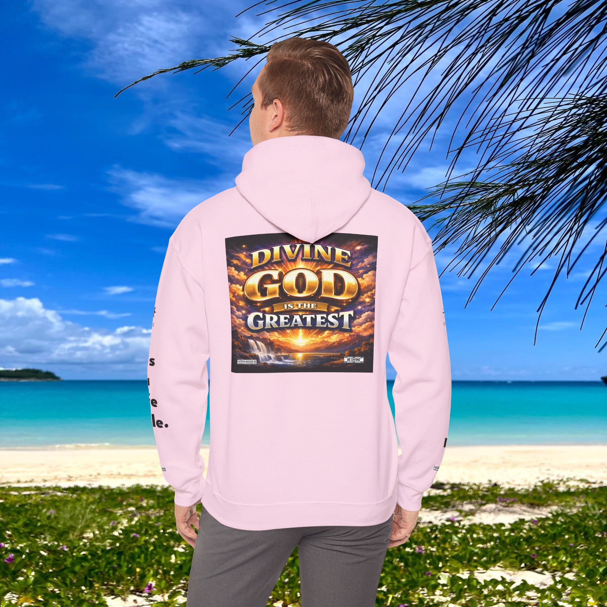 BE DIVINE™ Unisex Heavy Blend Hoodie – Divine God Is the Greatest Faith Statement Sweatshirt