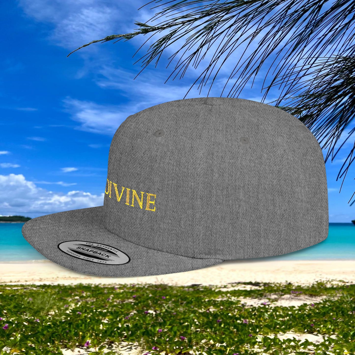 BE DIVINE™ Premium Snapback Cap – Embroidered Gold
