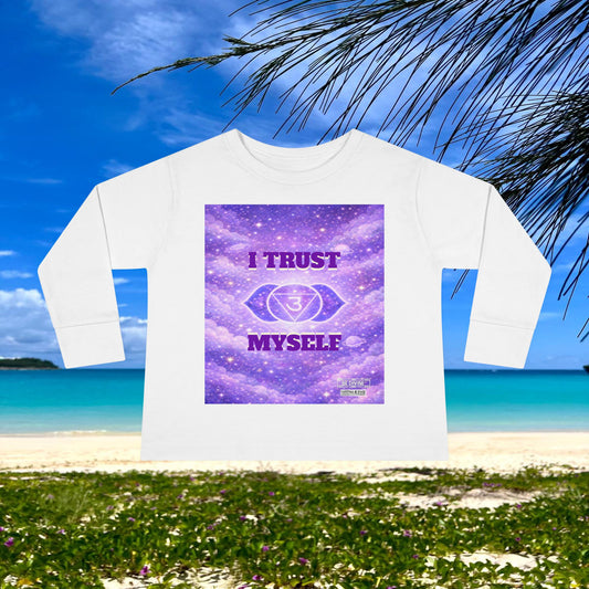 BE DIVINE™ Third Eye Chakra Toddler Long Sleeve Tee | Intuition & Inner Wisdom Shirt