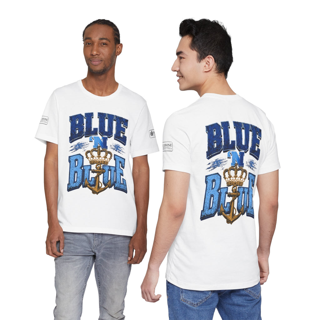 BE DIVINE™ BLUE 'N BLUE T-Shirt – Crown 'N Anchor Edition