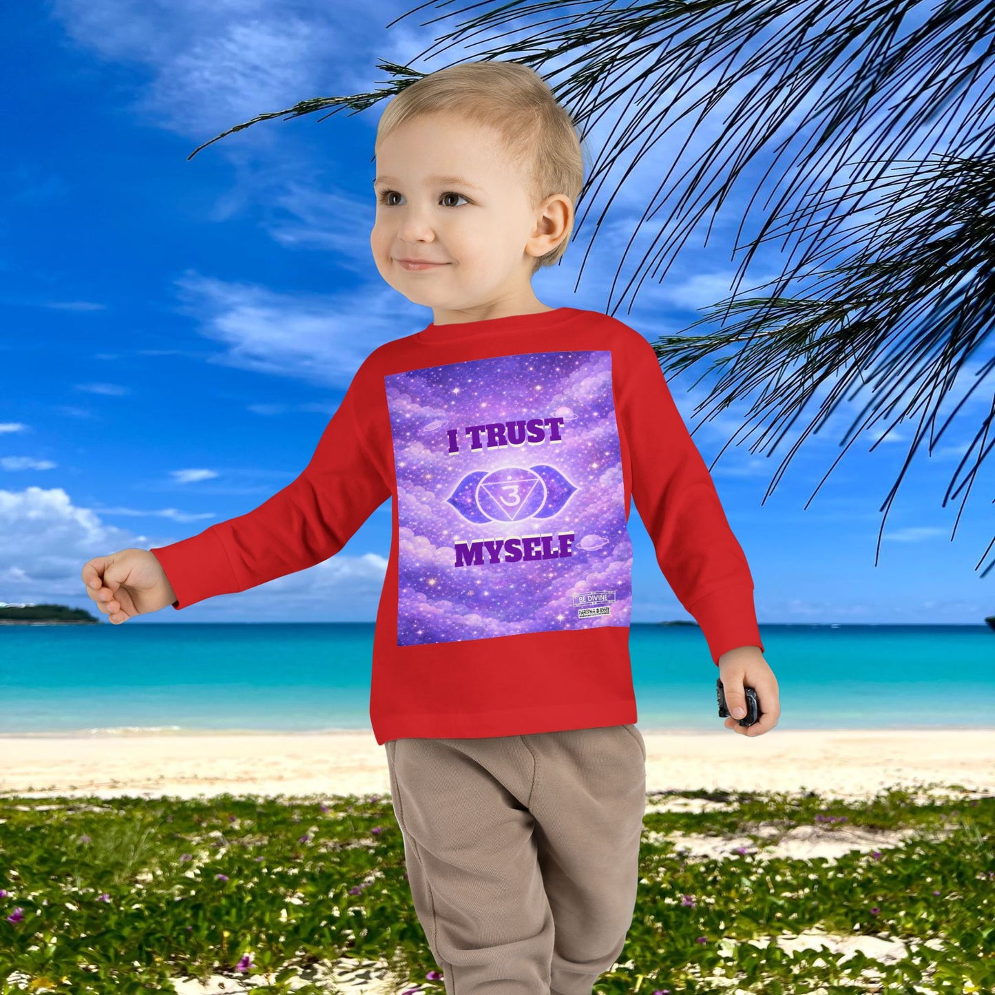BE DIVINE™ Third Eye Chakra Toddler Long Sleeve Tee | Intuition & Inner Wisdom Shirt
