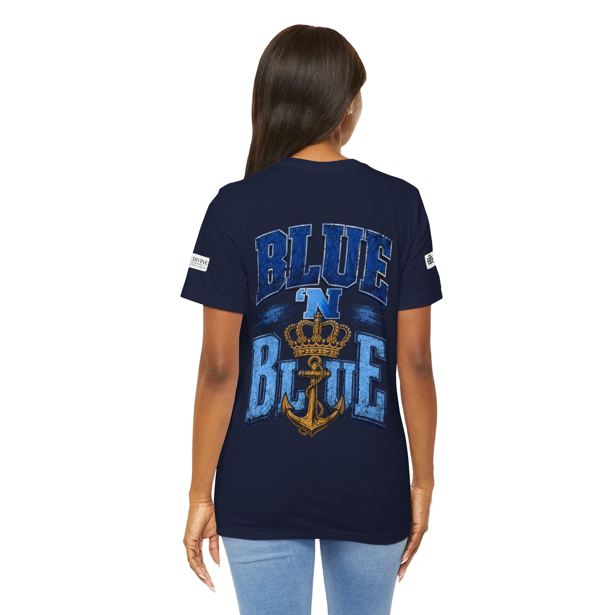 BE DIVINE™ BLUE 'N BLUE T-Shirt – Crown 'N Anchor Edition