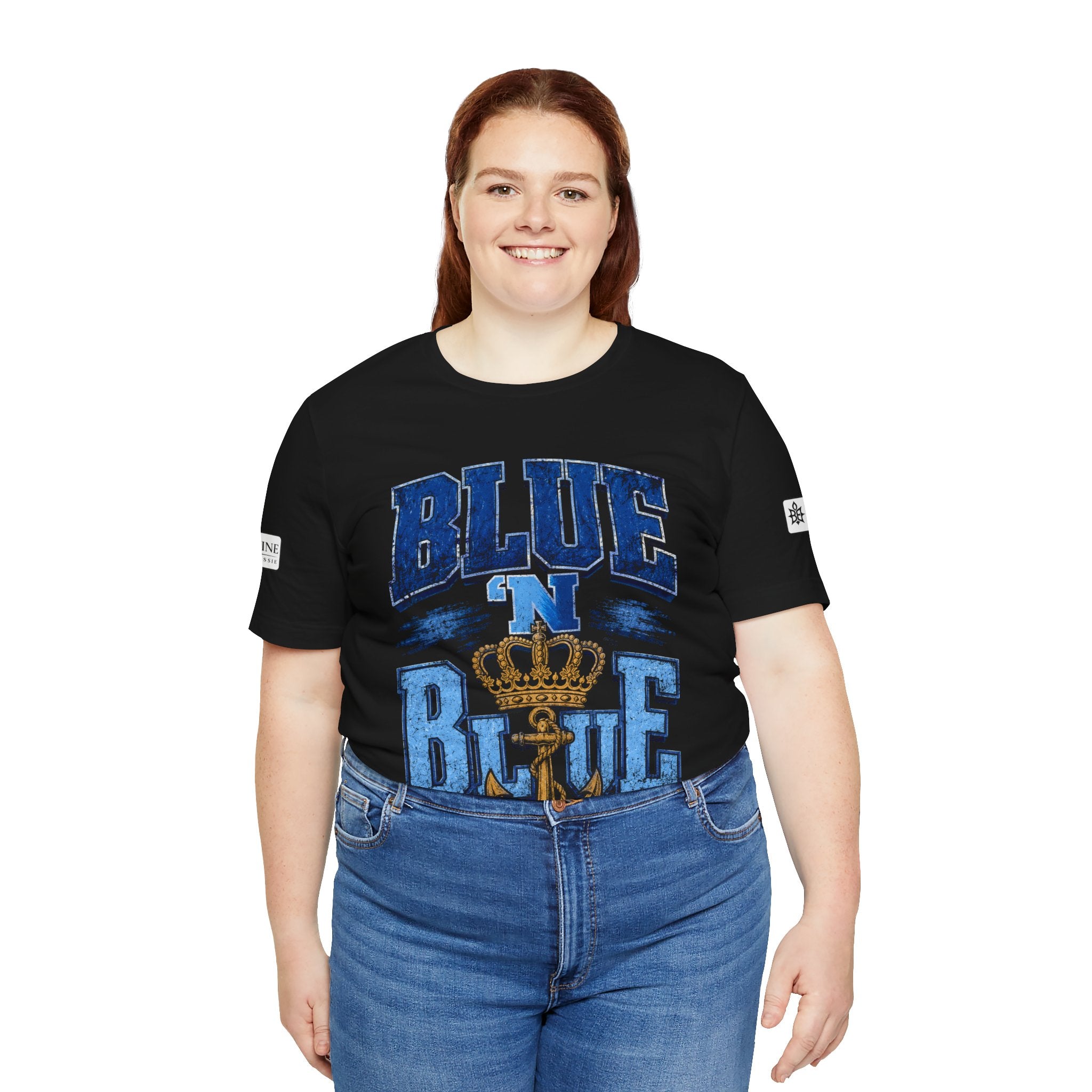 BE DIVINE™ BLUE 'N BLUE T-Shirt – Crown 'N Anchor Edition
