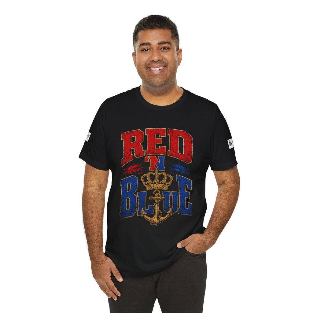 BE DIVINE™ RED 'N BLUE Tee – Crown 'N Anchor Edition