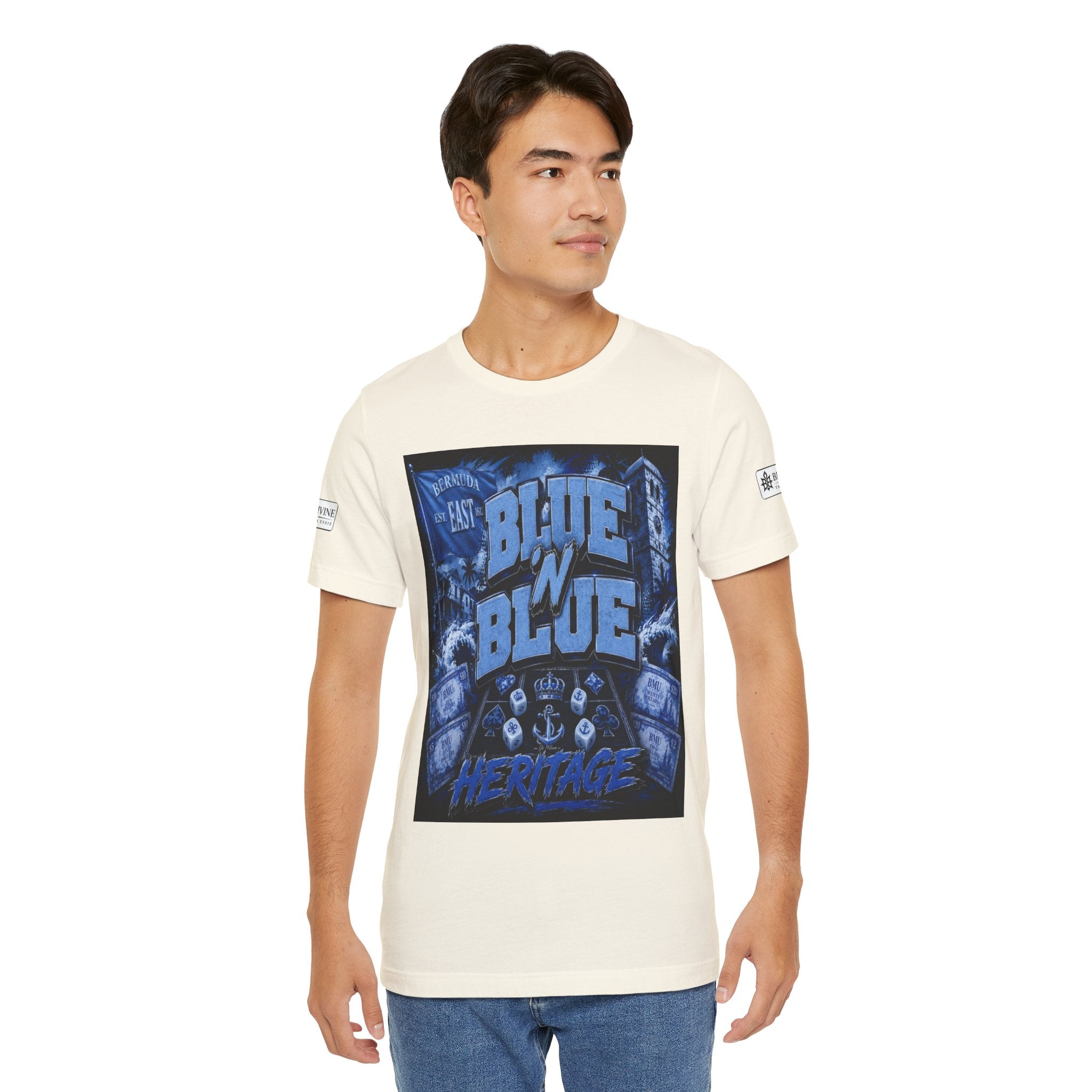 BE DIVINE™ Blue 'N Blue Heritage – I'm Here For Crown & Anchor Tee