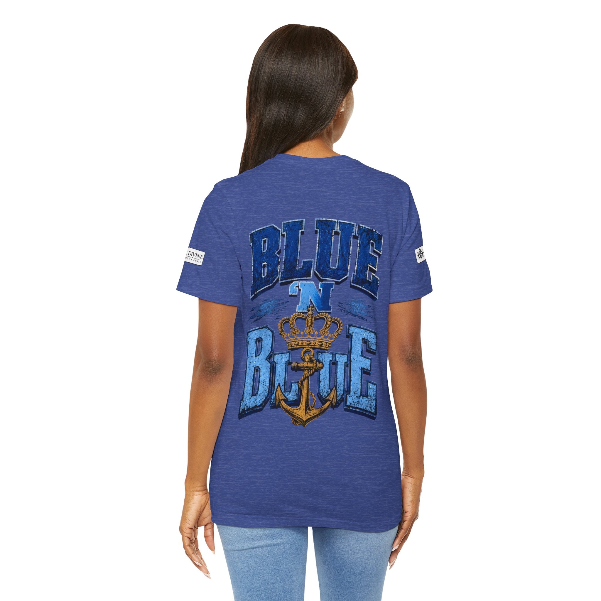 BE DIVINE™ BLUE 'N BLUE T-Shirt – Crown 'N Anchor Edition
