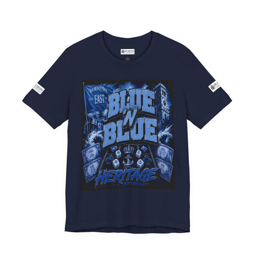 BE DIVINE™ Blue 'N Blue Heritage – I'm Here For Crown & Anchor Tee