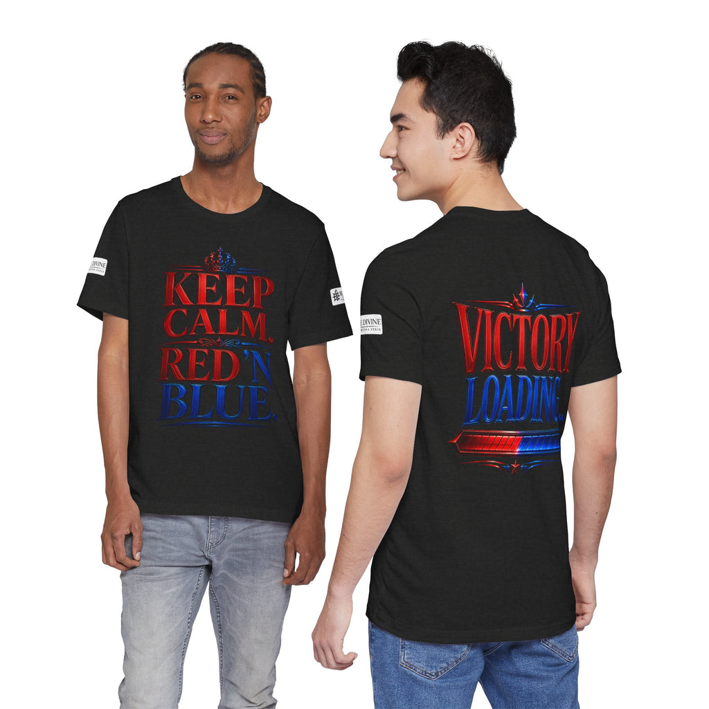 BE DIVINE™ Keep Calm. Red ’N Blue. Tee