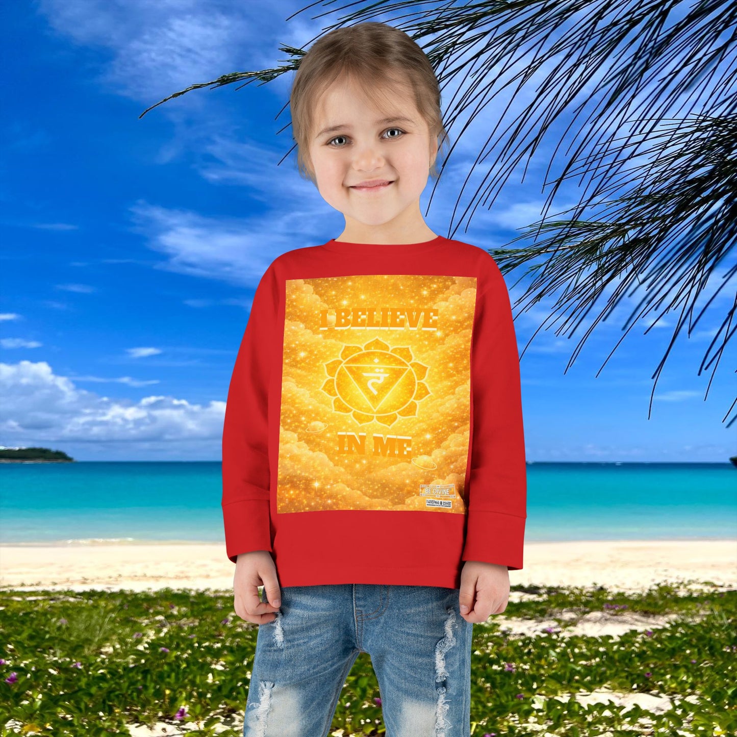 BE DIVINE™ Solar Plexus Toddler Long Sleeve Tee | Confidence & Empowerment Chakra Shirt
