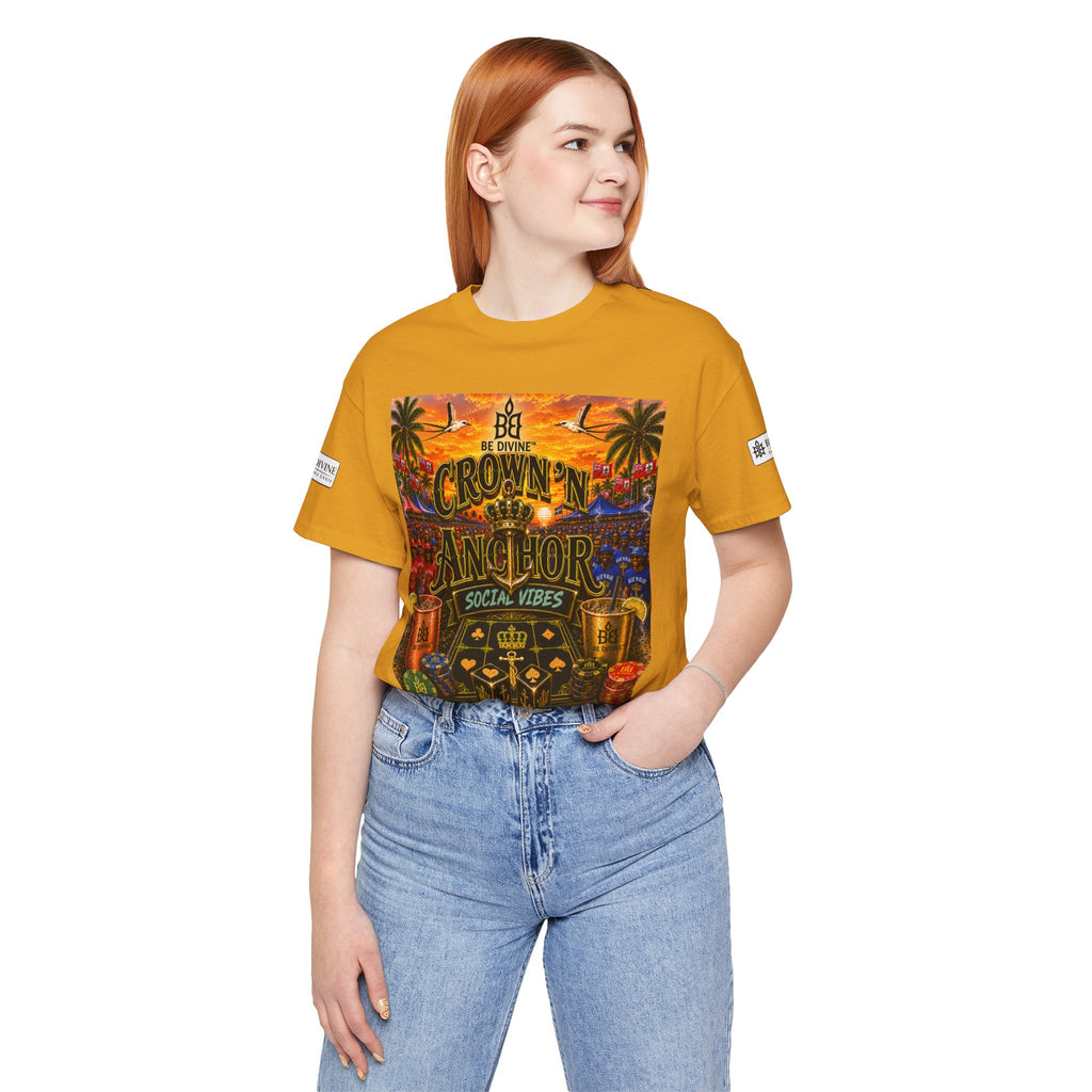 BE DIVINE™ Cup Match Social Vibes Tee – Crown 'N Anchor Edition