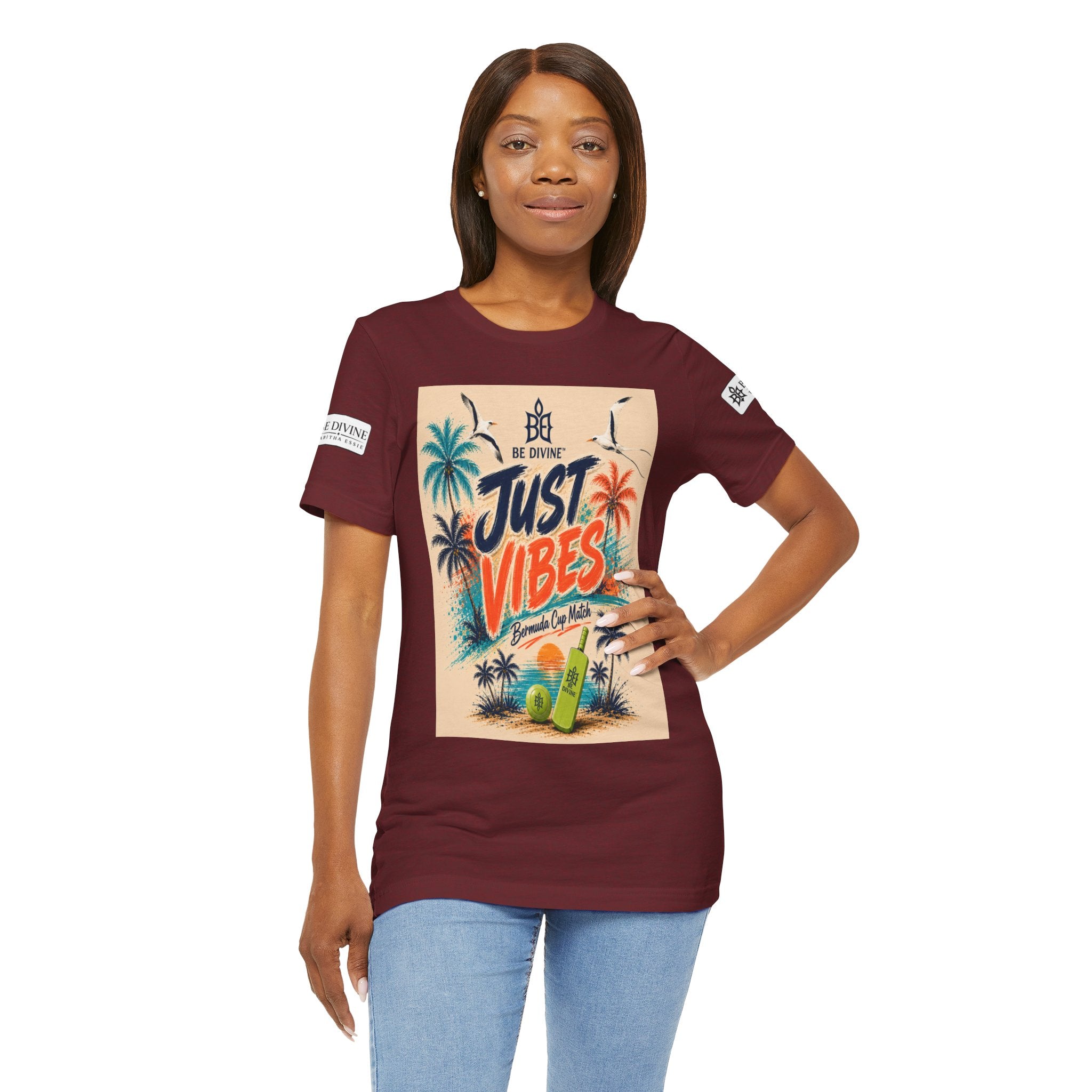 BE DIVINE™ Just Vibes Tee – Bermuda Cup Match Edition