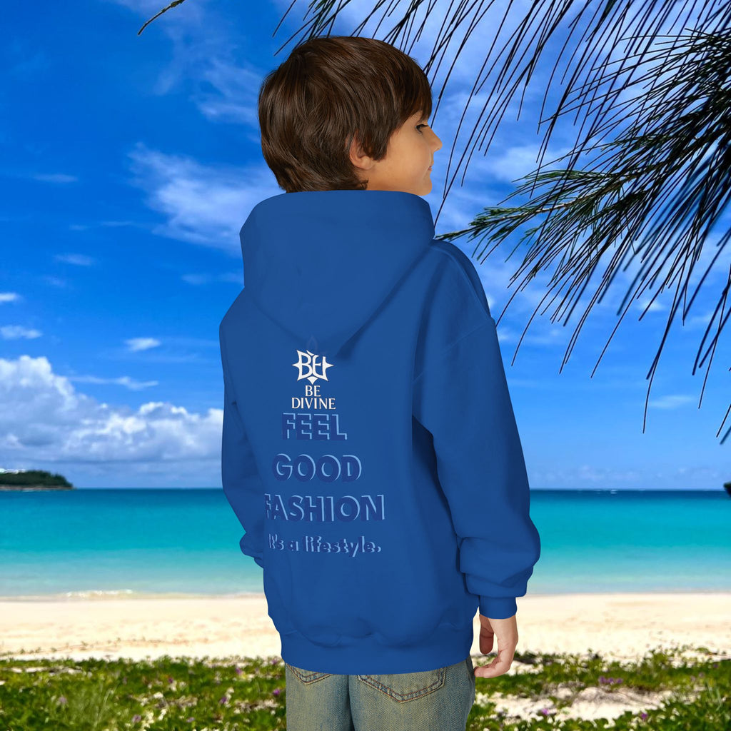 BE DIVINE™ Youth Hoodie – Gender Neutral, Soft Cotton, Inspirational Print (Youth S–XL)