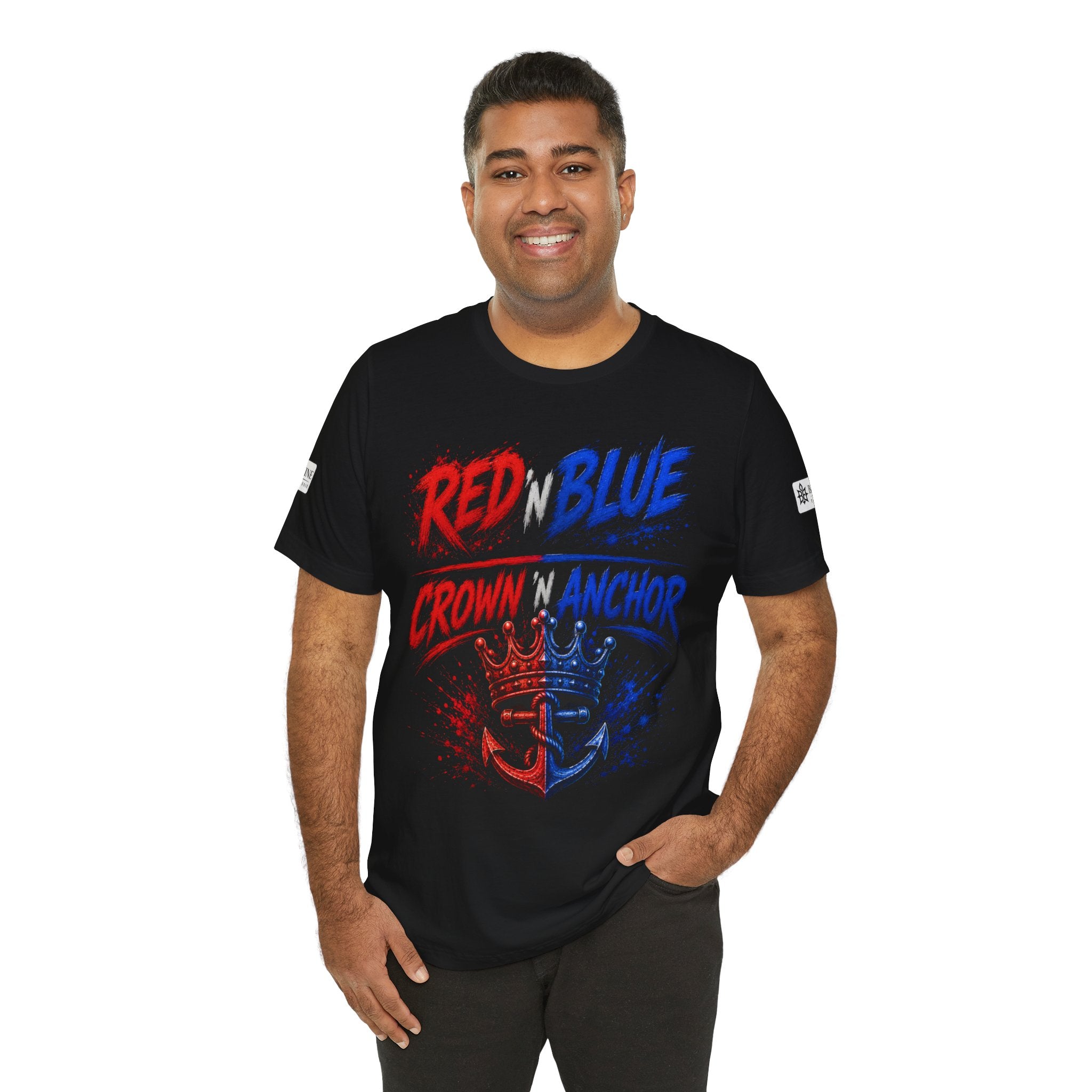 BE DIVINE™ Red ’N Blue Crown ’N Anchor Tee