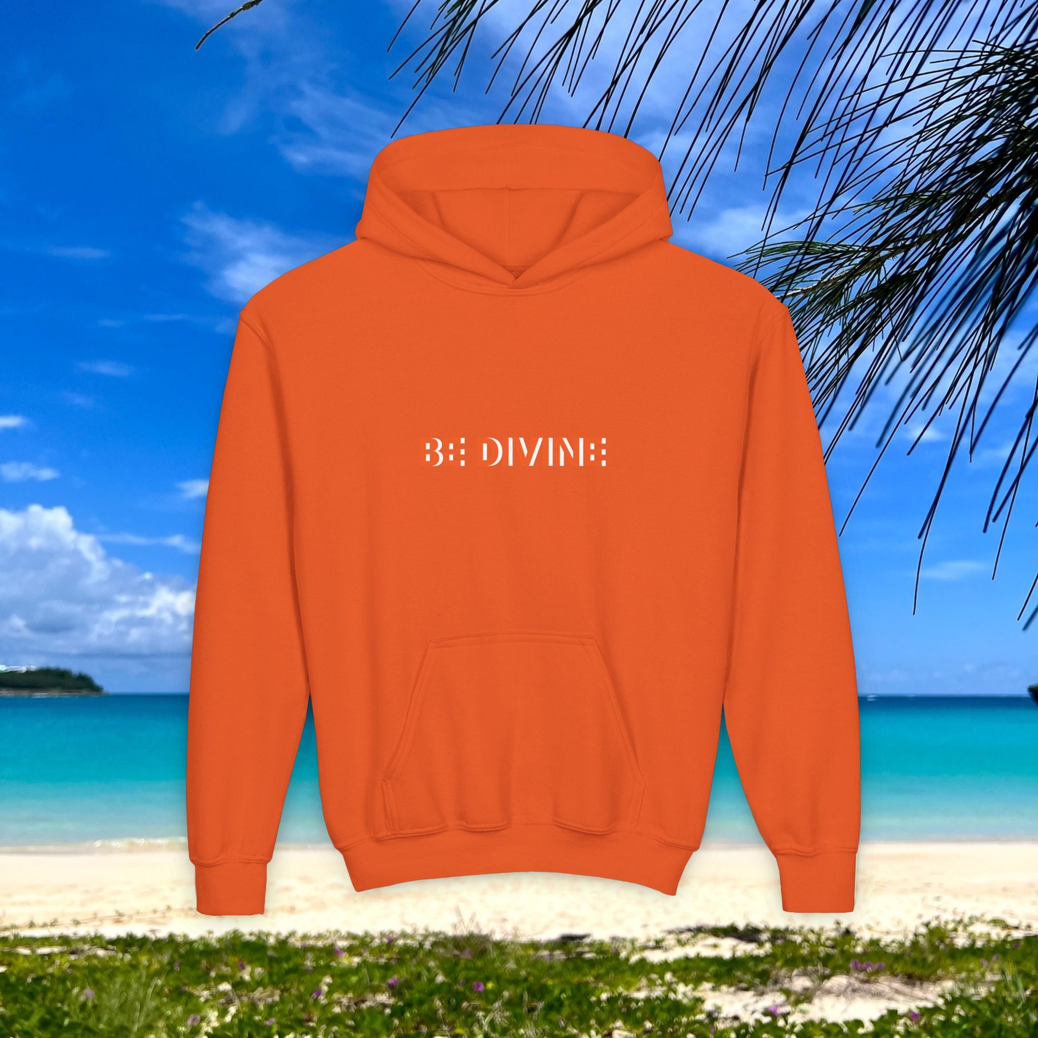 BE DIVINE™ Youth Hoodie – Gender Neutral, Soft Cotton, Inspirational Print (Youth S–XL)