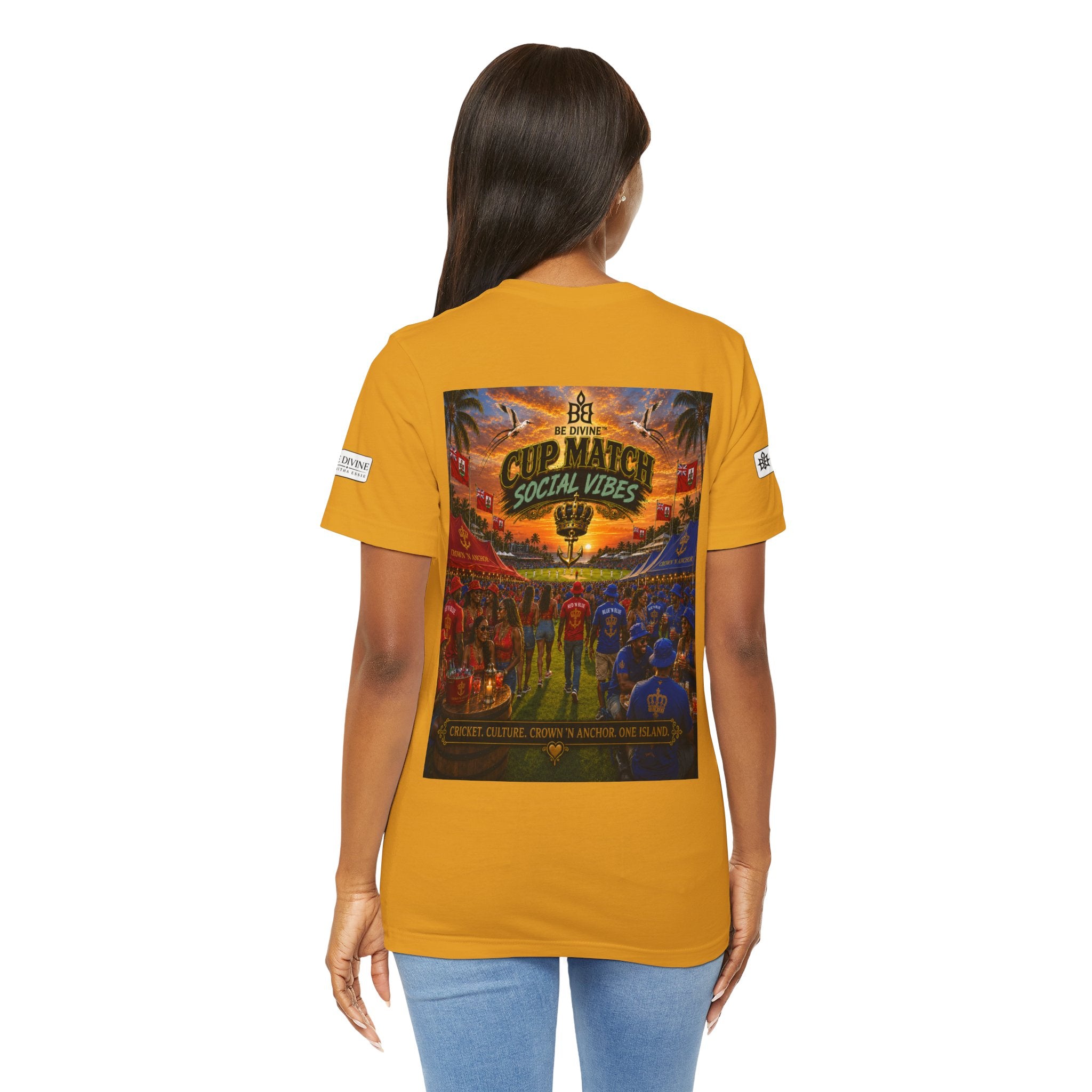 BE DIVINE™ Cup Match Social Vibes Tee – Crown 'N Anchor Edition
