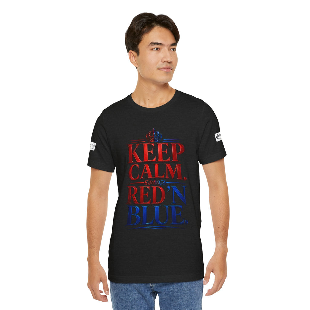 BE DIVINE™ Keep Calm. Red ’N Blue. Tee