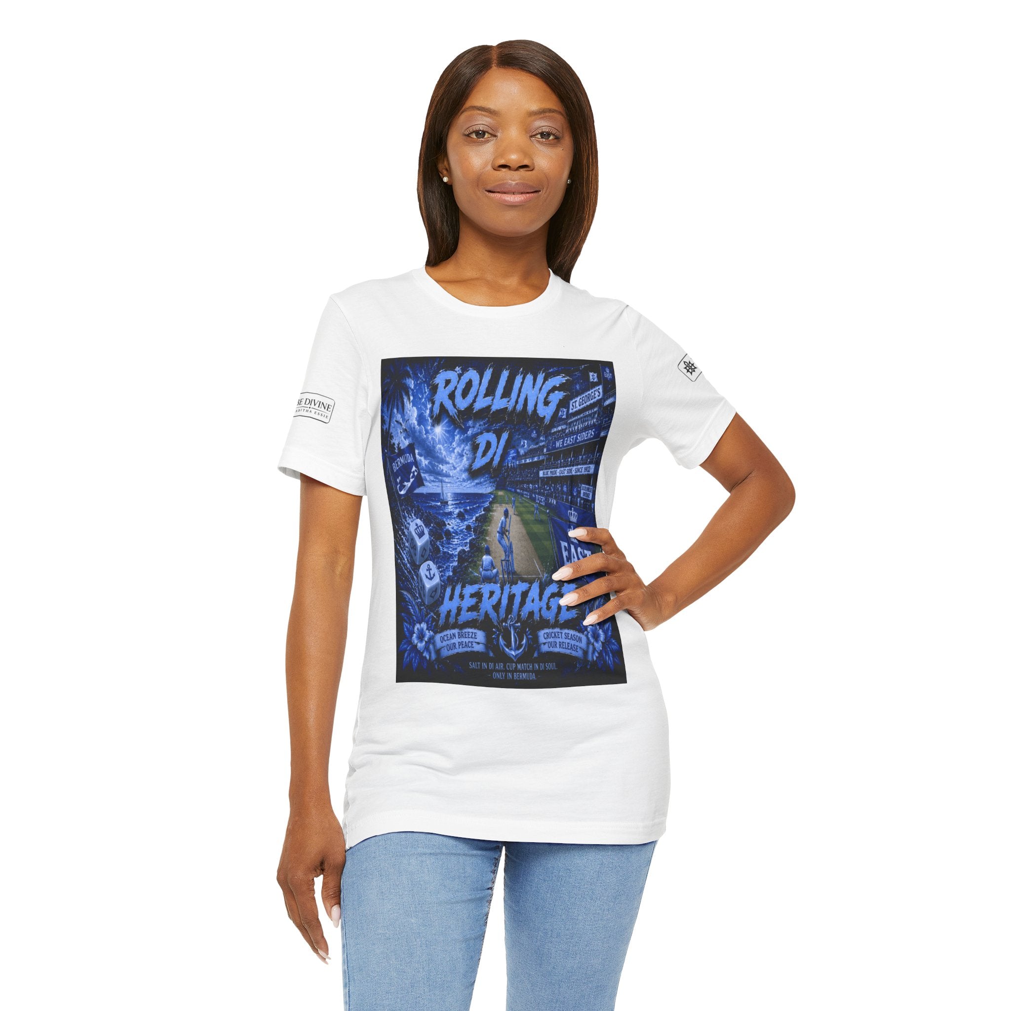 BE DIVINE™ Rolling Di Heritage – All I See Is Blue Vibes Heritage Tee