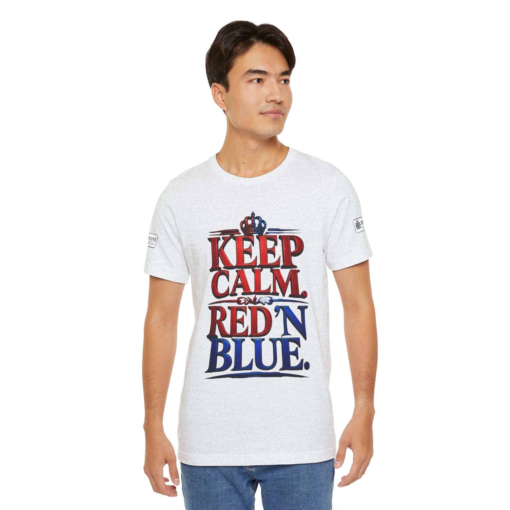 BE DIVINE™ Keep Calm. Red ’N Blue. Tee