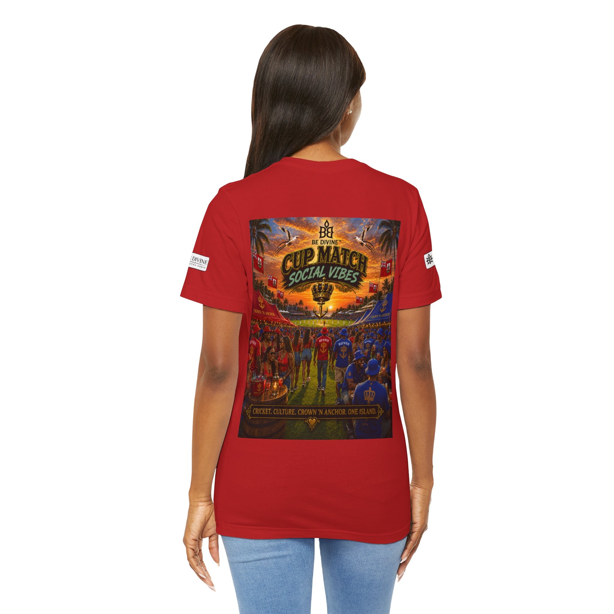 BE DIVINE™ Cup Match Social Vibes Tee – Crown 'N Anchor Edition