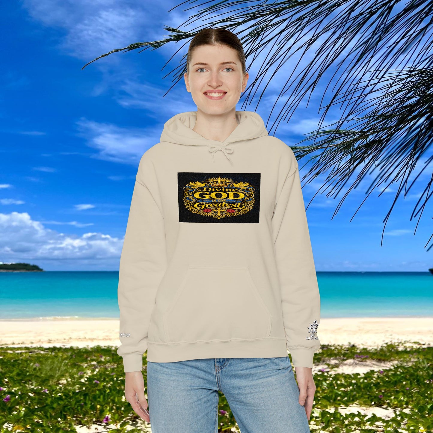 BE DIVINE™ “Divine God Is the Greatest” Embroidered Unisex Hoodie