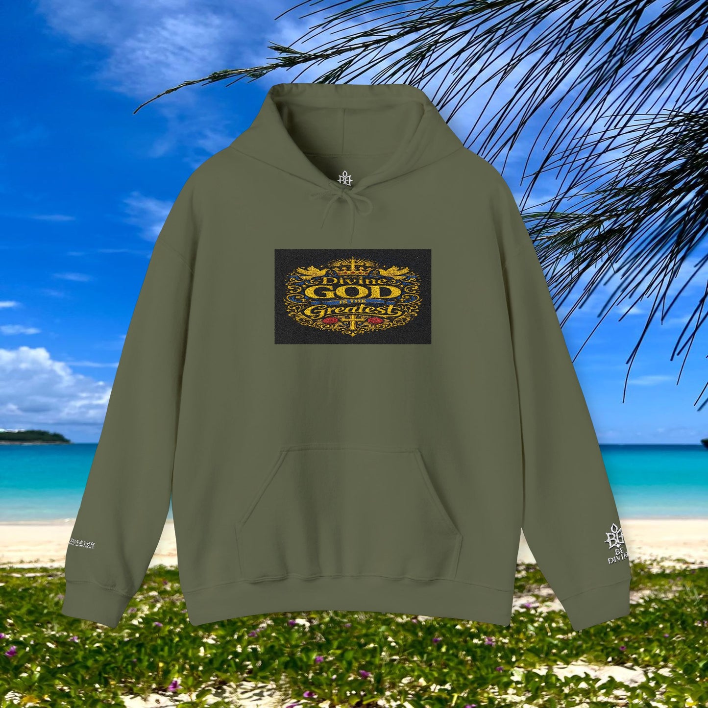 BE DIVINE™ “Divine God Is the Greatest” Embroidered Unisex Hoodie