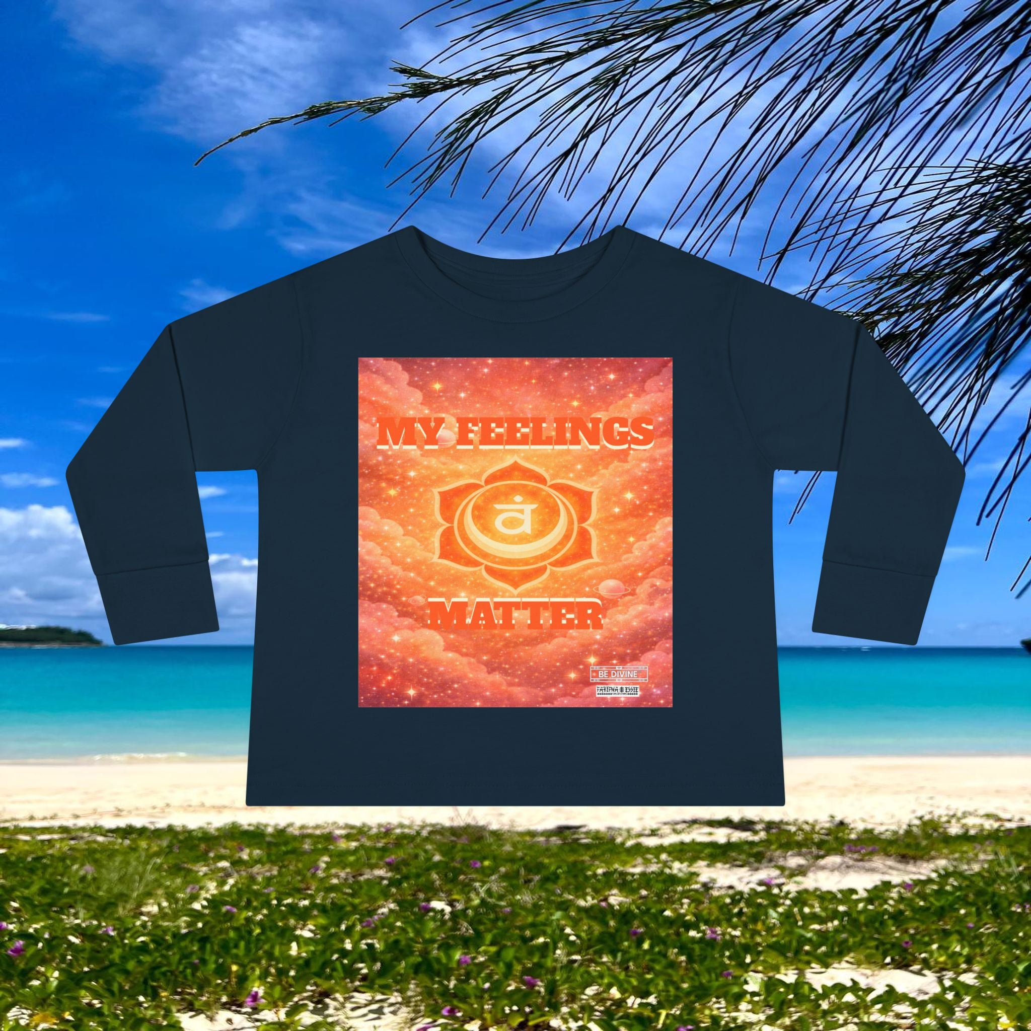 BE DIVINE™ Sacral Chakra Toddler Long Sleeve Tee | Emotional Expression & Creativity Shirt
