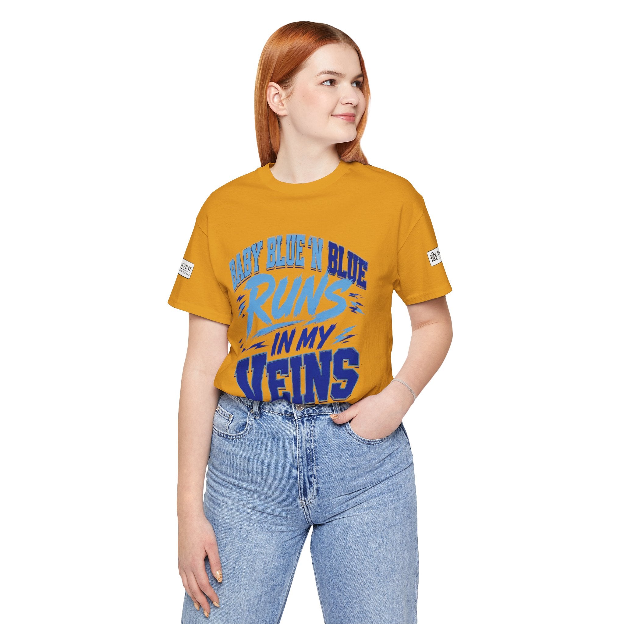 BE DIVINE™ Baby Blue 'N Blue Runs In My Veins Through 'N Through Tee