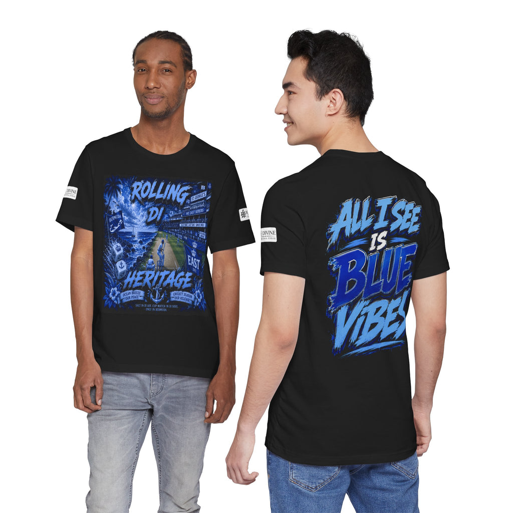 BE DIVINE™ Rolling Di Heritage – All I See Is Blue Vibes Heritage Tee