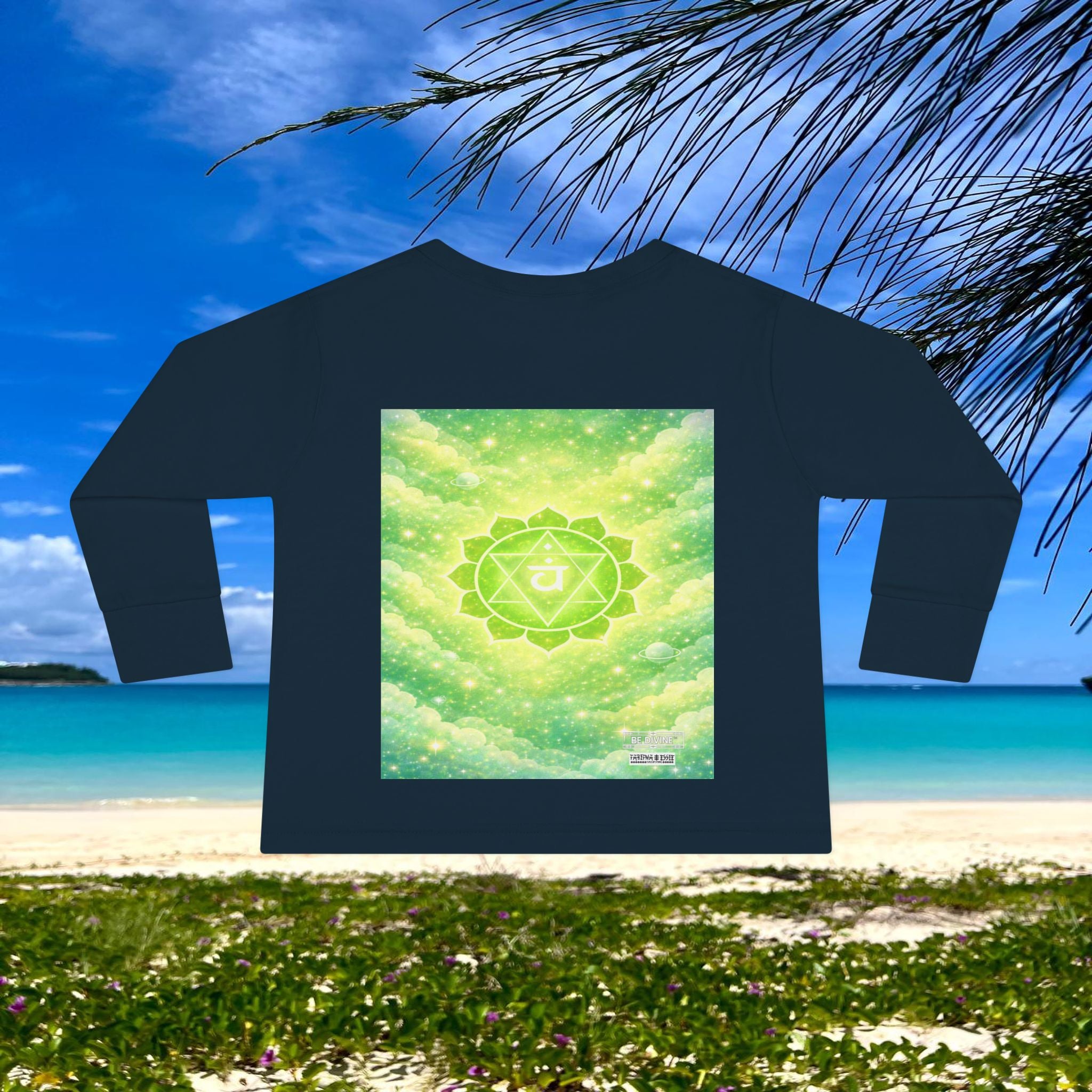 BE DIVINE™ Heart Chakra Toddler Long Sleeve Tee | Love & Compassion Affirmation Shirt