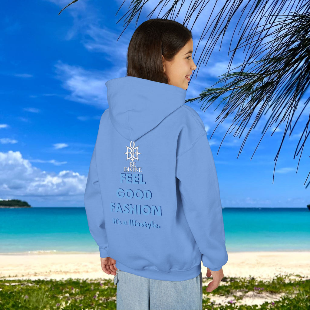 BE DIVINE™ Youth Hoodie – Gender Neutral, Soft Cotton, Inspirational Print (Youth S–XL)