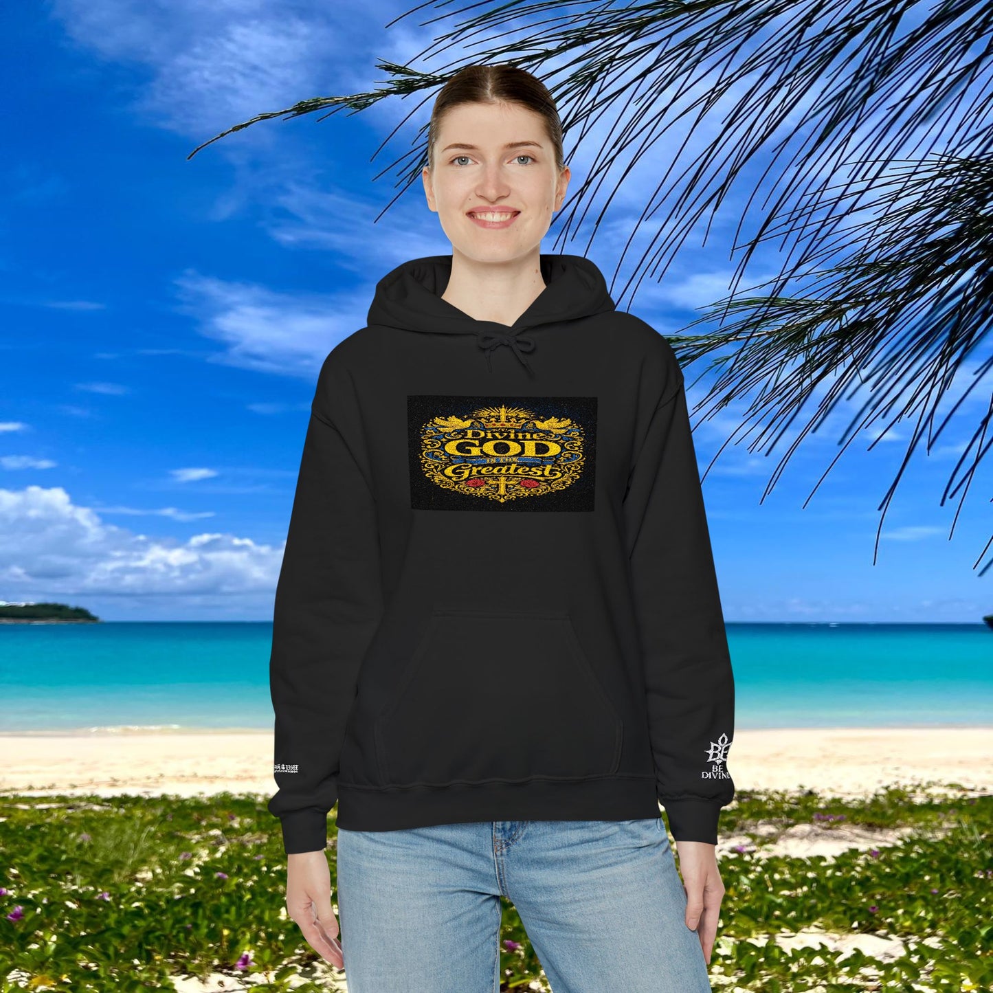 BE DIVINE™ “Divine God Is the Greatest” Embroidered Unisex Hoodie