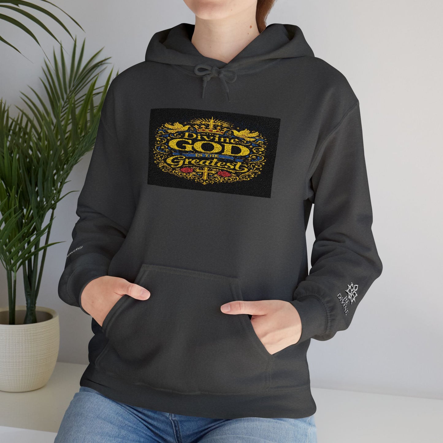 BE DIVINE™ “Divine God Is the Greatest” Embroidered Unisex Hoodie