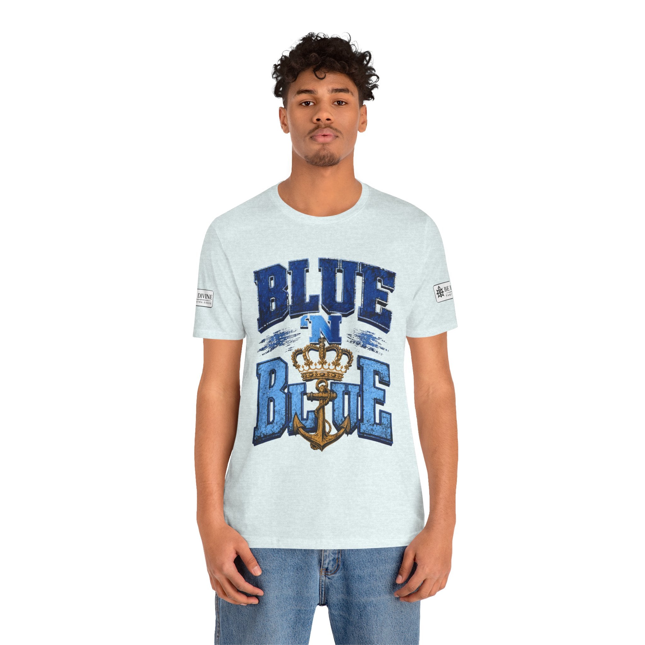 BE DIVINE™ BLUE 'N BLUE T-Shirt – Crown 'N Anchor Edition