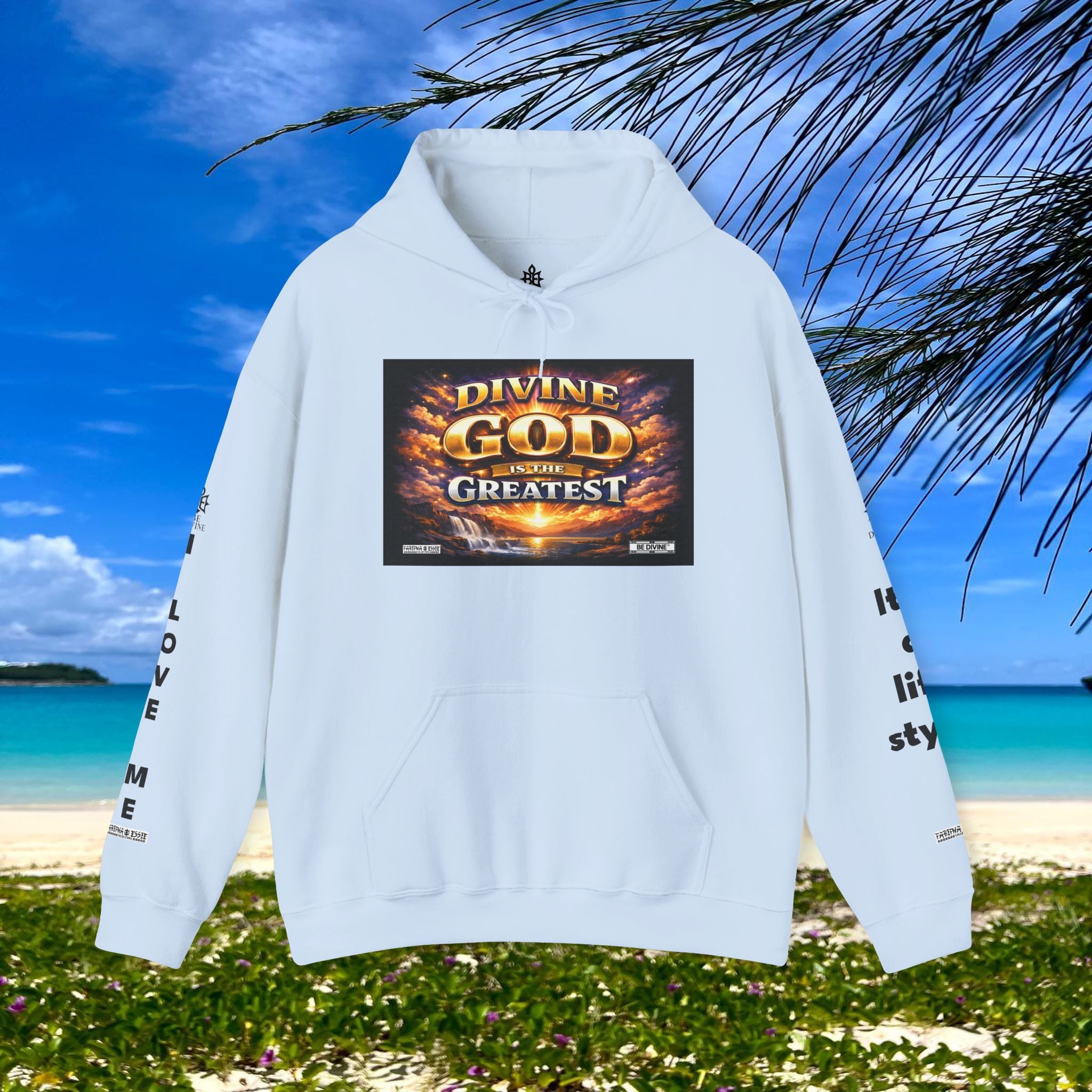 BE DIVINE™ Unisex Heavy Blend Hoodie – Divine God Is the Greatest Faith Statement Sweatshirt