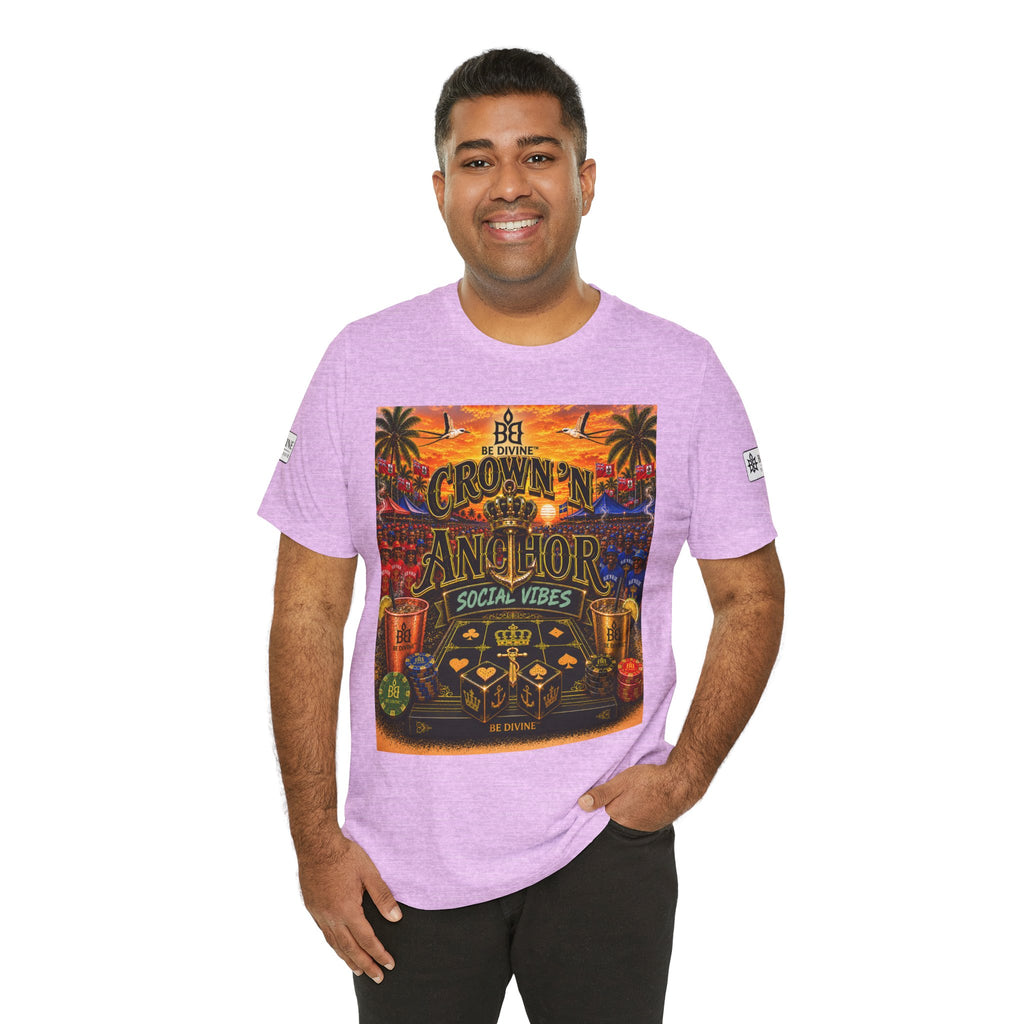 BE DIVINE™ Cup Match Social Vibes Tee – Crown 'N Anchor Edition