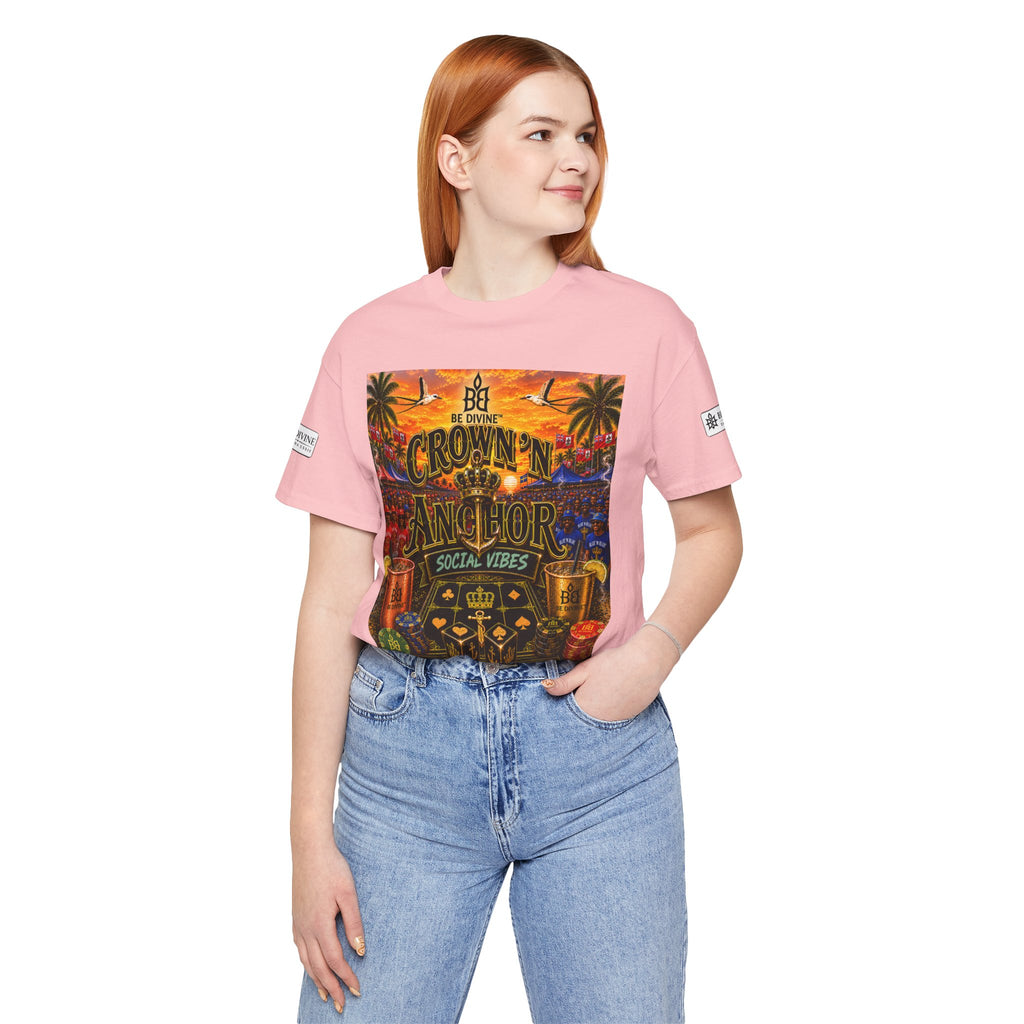 BE DIVINE™ Cup Match Social Vibes Tee – Crown 'N Anchor Edition