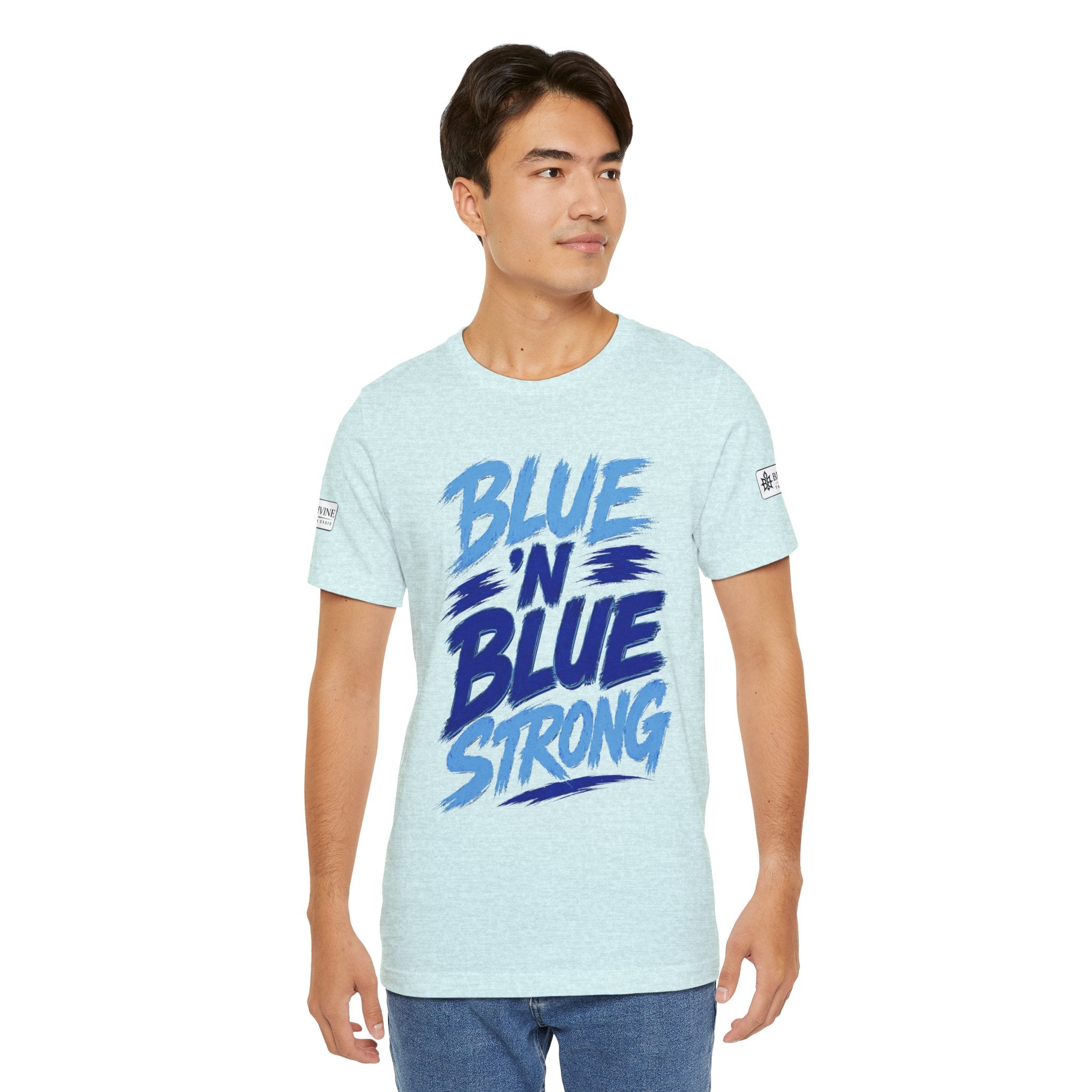 BE DIVINE™ Blue 'N Blue Strong Tee – Let's Gooo Baby Blue 'N Blue Edition