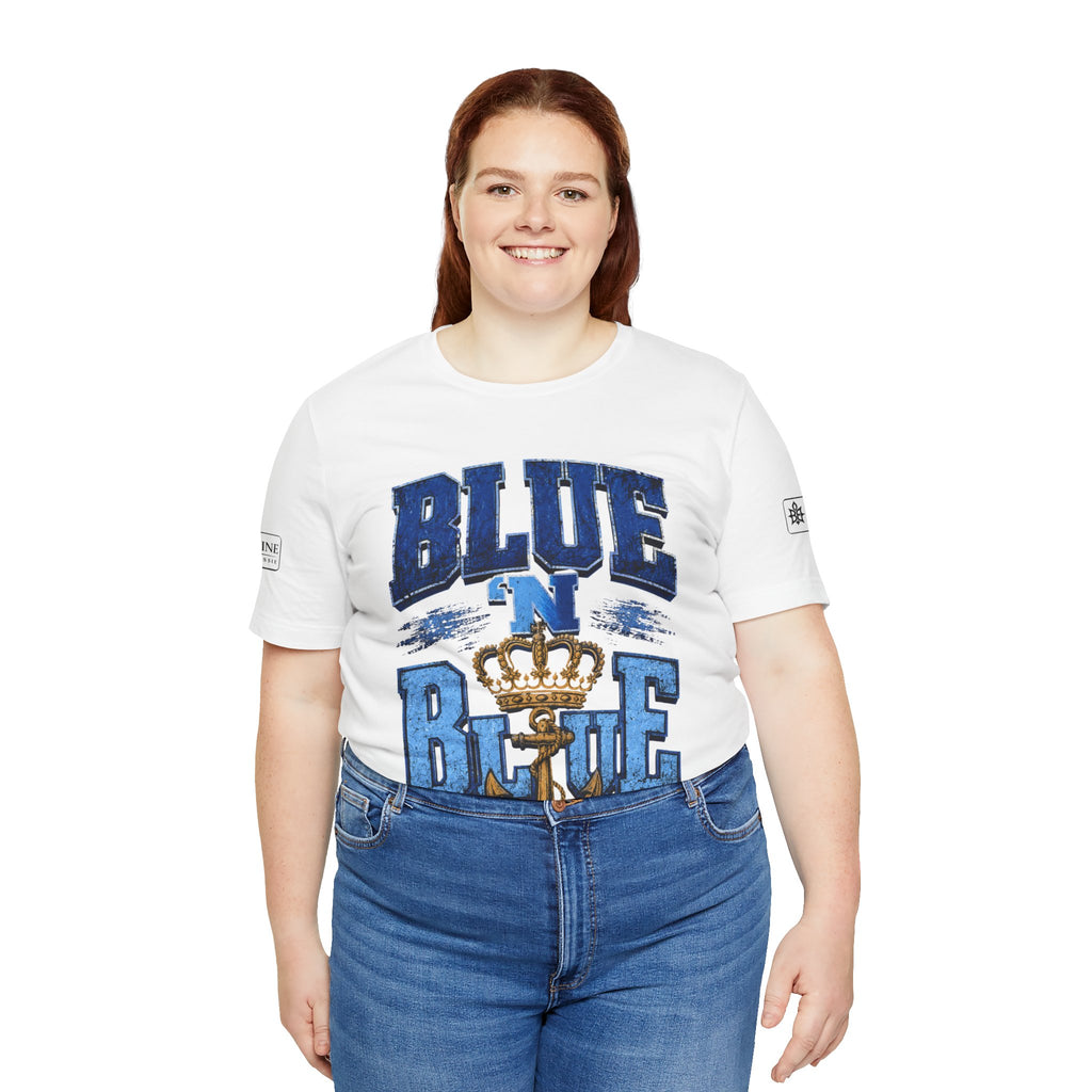 BE DIVINE™ BLUE 'N BLUE T-Shirt – Crown 'N Anchor Edition