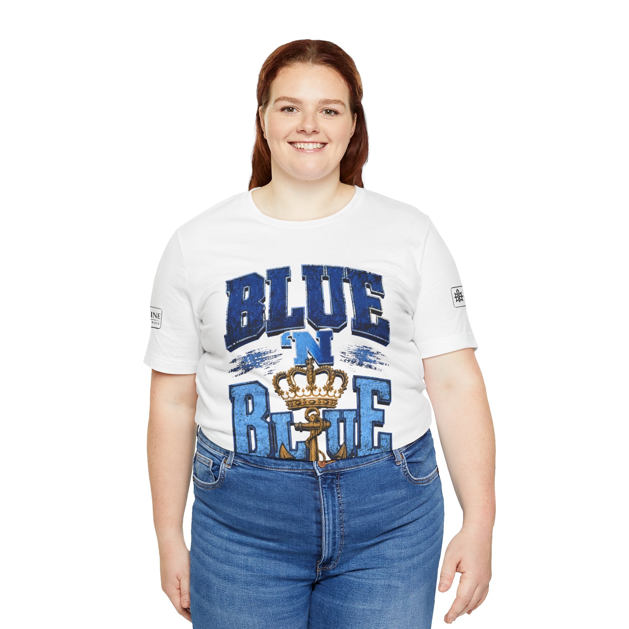 BE DIVINE™ BLUE 'N BLUE T-Shirt – Crown 'N Anchor Edition