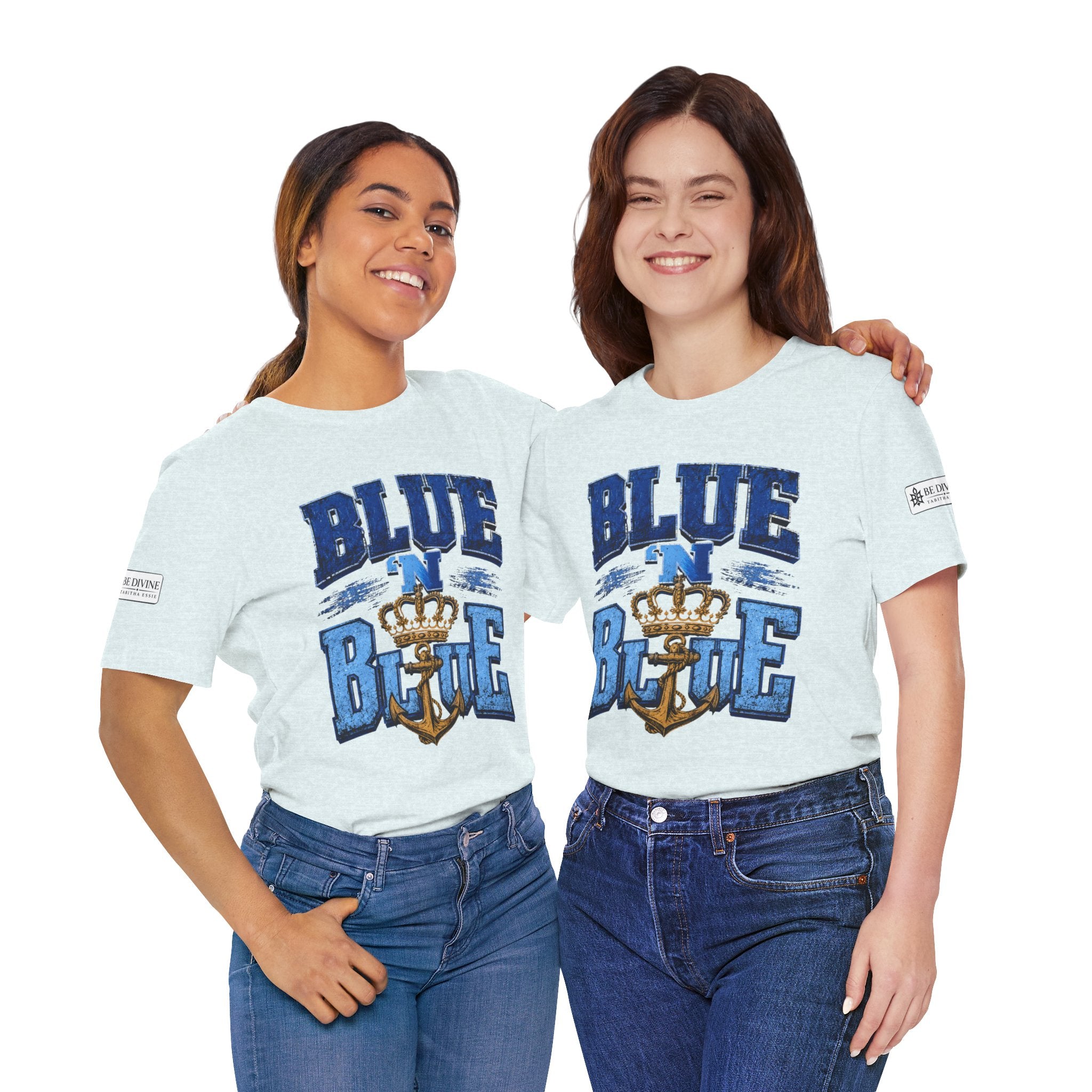 BE DIVINE™ BLUE 'N BLUE T-Shirt – Crown 'N Anchor Edition